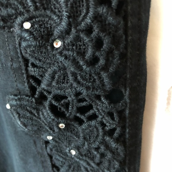 VARIATIONS Y2K high waisted Black Women’s XL Jeans Cutout Leg Detail Rhin… - Picture 13 of 13